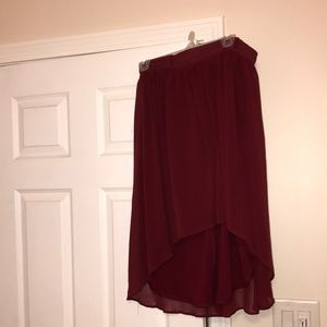 High-low skirt from Zara size 12.